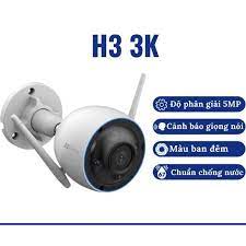 Camera không dây ngoài trời Ezviz CS-H3 3K 5MP, đàm thoại 2 chiều, phát hiện con người